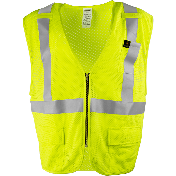 1257FR-Z-RD - FR ARC Rated ANSI Class 2 Safety Vest with Zipper image 0