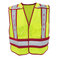 1246-FRD - ANSI Class 2 Fire Breakaway Safety Vest with Clear ID Pocket image 0