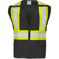 1287-Z-RD - Safety Vest with Zipper and Radio Clips image 1