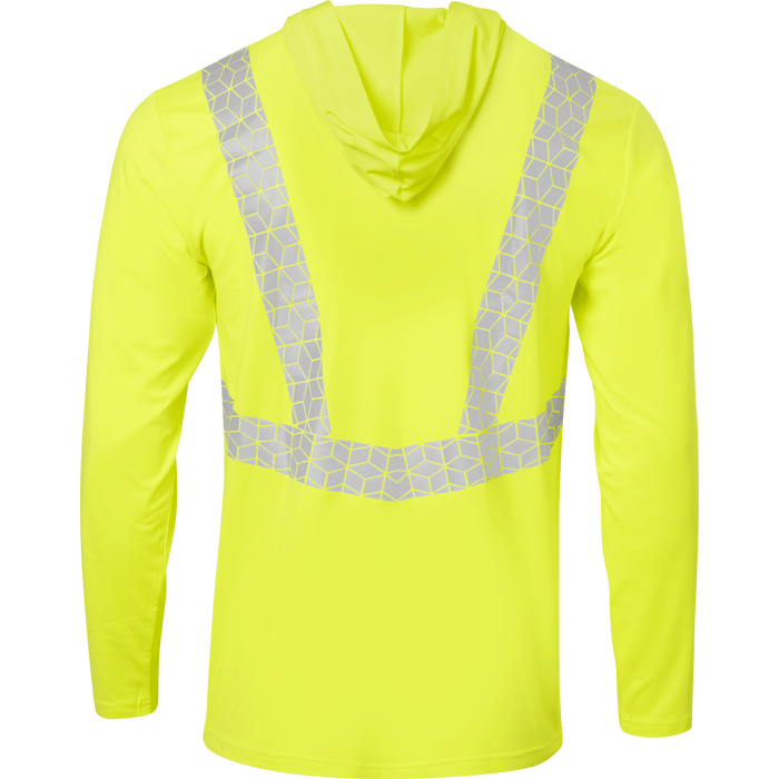 7152 - Premium Hi Vis Class 2 Hooded Shirt with Elastex and GeoFlect Tape image 1