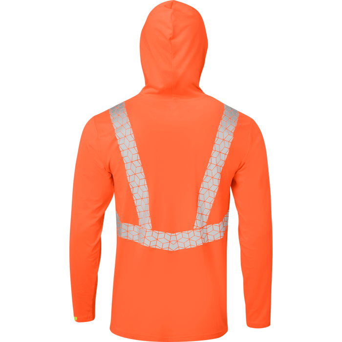 7152 - Premium Hi Vis Class 2 Hooded Shirt with Elastex and GeoFlect Tape image 6