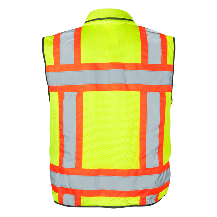 1278FR-Z-RD - FR ANSI Class 2 Surveyor Vest with Zipper and Radio Clips image 1
