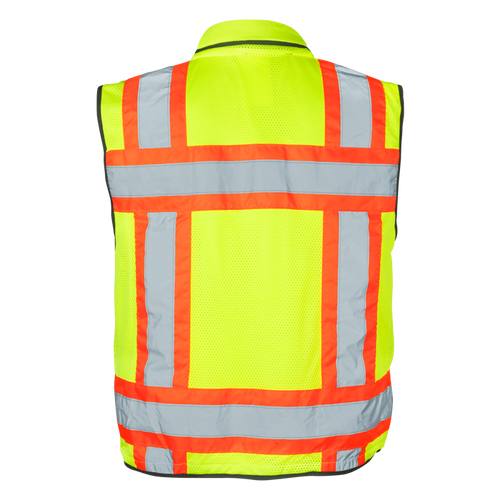 1278FR-Z-RD - FR ANSI Class 2 Surveyor Vest with Zipper and Radio Clips image 1