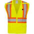1287FR-Z-RD-CID - FR ANSI Class 2 Safety Vest with Zipper and Clear ID Pocket image 0