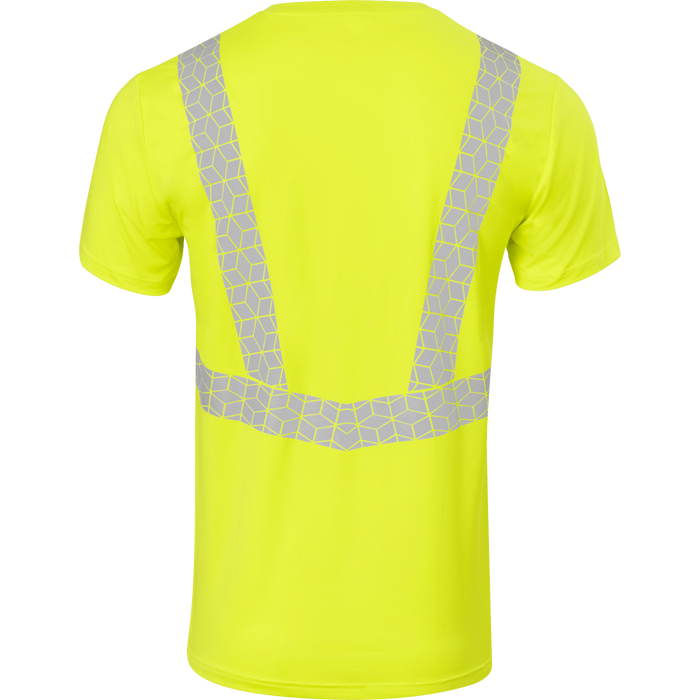 7132 - Premium Hi Vis Class 2 Crew Neck with Elastex and GeoFlect Tape image 1