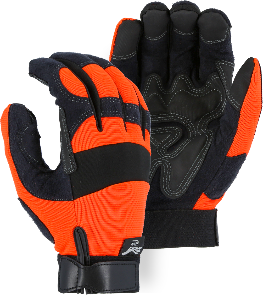 2139 - Armor Skin Mechanics Glove with PVC Double Palm and Hi Vis Knit Back image 0