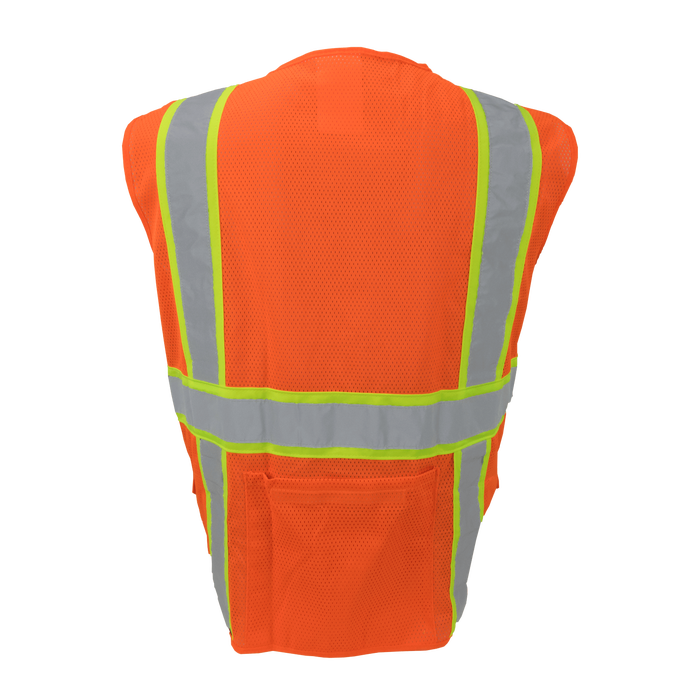 1277FR-Z-RD - FR ANSI Class 2 Safety Vest with Zipper and Radio Clips image 3