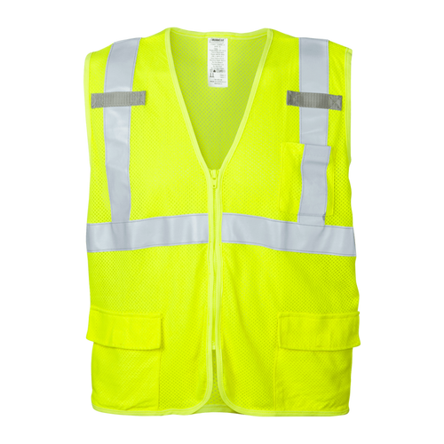 1266FR-Z-RD - FR ARC Rated ANSI Class 2 Safety Vest with Zipper and Radio Clips image 0