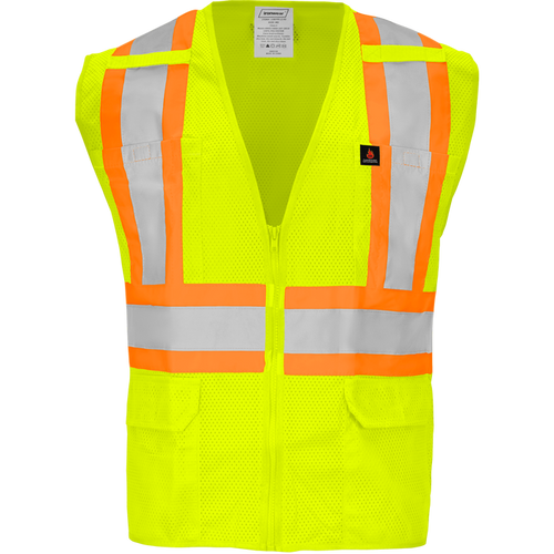 1287FR-Z-RD - FR Safety Vest with Zipper and Radio Clips image 0