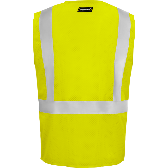 1284-Z-RD - Economy Safety Vest with Zipper and Radio Clips image 7