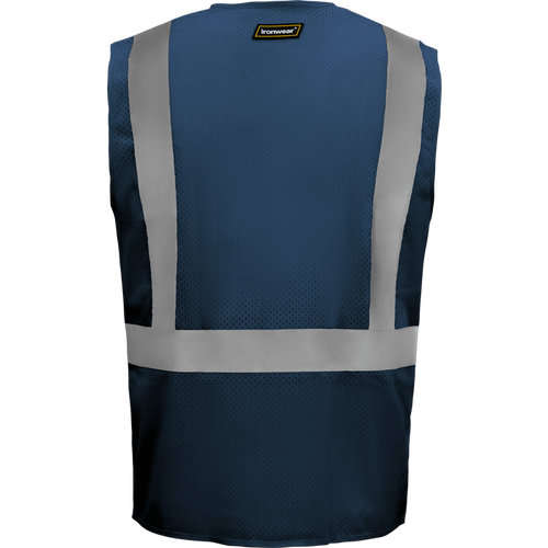 1284FR-Z-RD - FR Economy Safety Vest with Zipper and Radio Clips image 1