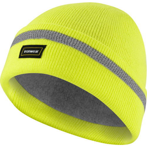 1239 - Beanie w/ Polar Fleece & Reflective Stripe image 1