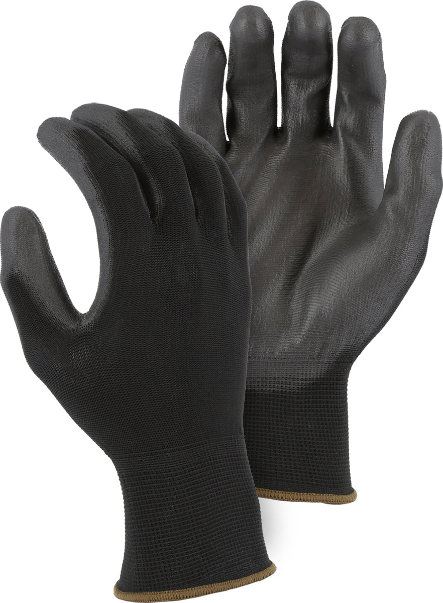 3432A - ANSI A1 Polyurethane Palm Coated Glove with Polyester Knit Liner image 0