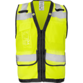 1279-Z-RD-CID - ANSI Class 2 Surveyor Vest with Zipper and Clear ID Pocket image 0