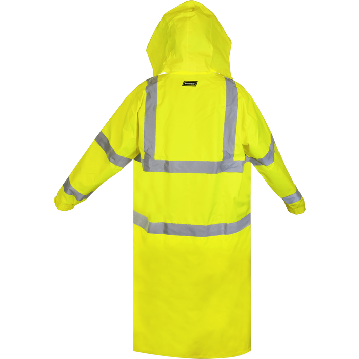 9520 - Hi Vis Class 3 Rain Coat, 48" Long image 1