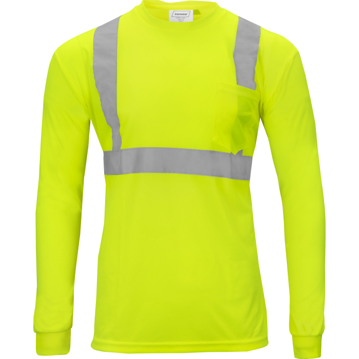 1835 - Class 2 Hi-Vis Long-Sleeve Microfiber T-Shirt image 2