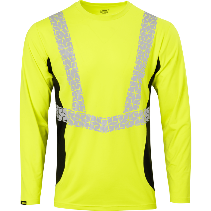 7143 - Premium Hi Vis Class 2 Crew Neck with Elastex and GeoFlect Tape image 0