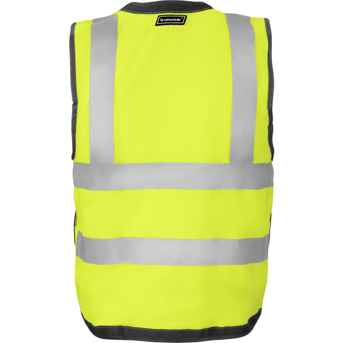 1279-Z-RD-CID - ANSI Class 2 Surveyor Vest with Zipper and Clear ID Pocket image 1