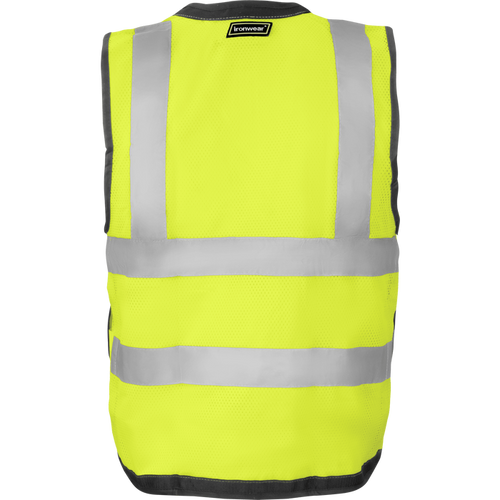 1279-Z-RD-CID - ANSI Class 2 Surveyor Vest with Zipper and Clear ID Pocket image 1