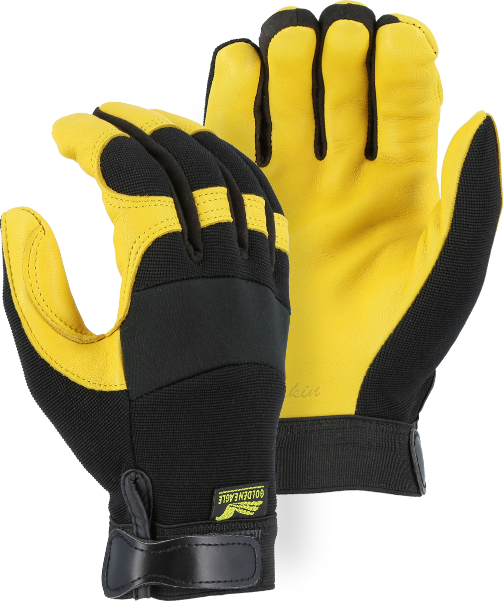 2150 - Golden Eagle Mechanics Glove with Deerskin Palm and Stretch Knit Back image 0