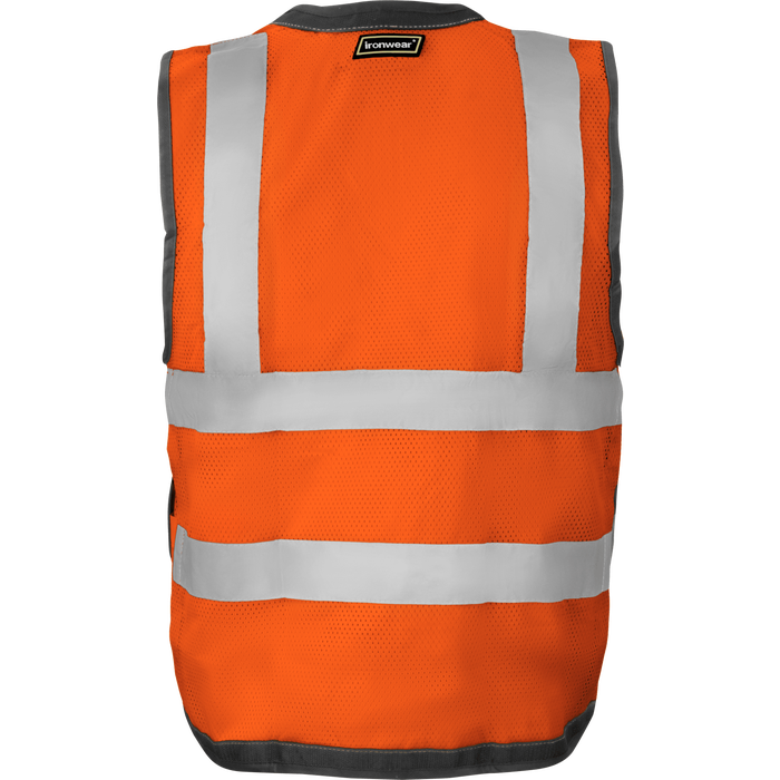 1279-S-RD-CID - Surveyor Safety Vest with Snaps, Radio Clips, and ID Pocket image 6