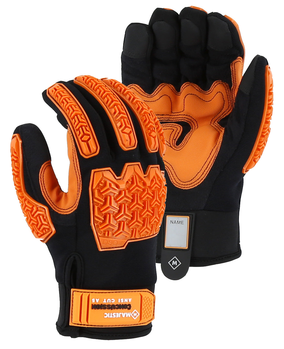 21475BK - ANSI A5 Cut Mechanics Glove with D3O Impact & Palm Padding image 0