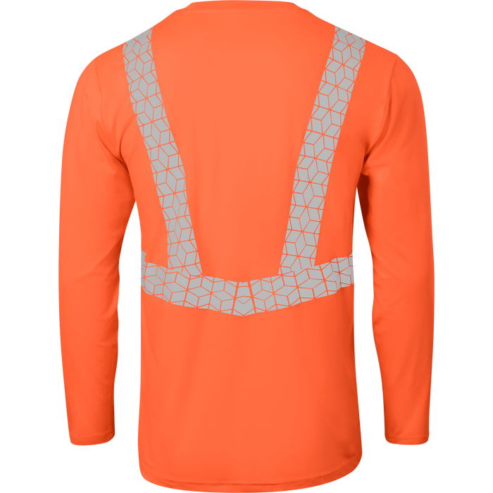 7142 - Premium Hi Vis Class 2 Crew Neck with Elastex and GeoFlect Tape image 1