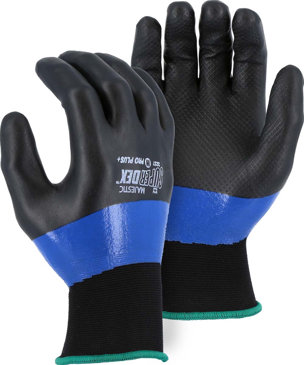 3237 - A1 3/4 Micro Foam Glove Over Closed Cell Full Nitrile Dip on Poly Shell image 0