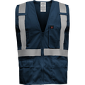 1284FR-Z-RD - FR Economy Safety Vest with Zipper and Radio Clips image 0