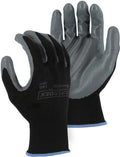 3270 - SuperDex Gray Nitrile Palm Dipped Glove on Lightweight Black Nylon Liner image 0