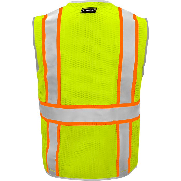 1241-Z-RD-CID - ANSI Class 2 Safety Vest with Zipper and Clear ID Pocket image 3