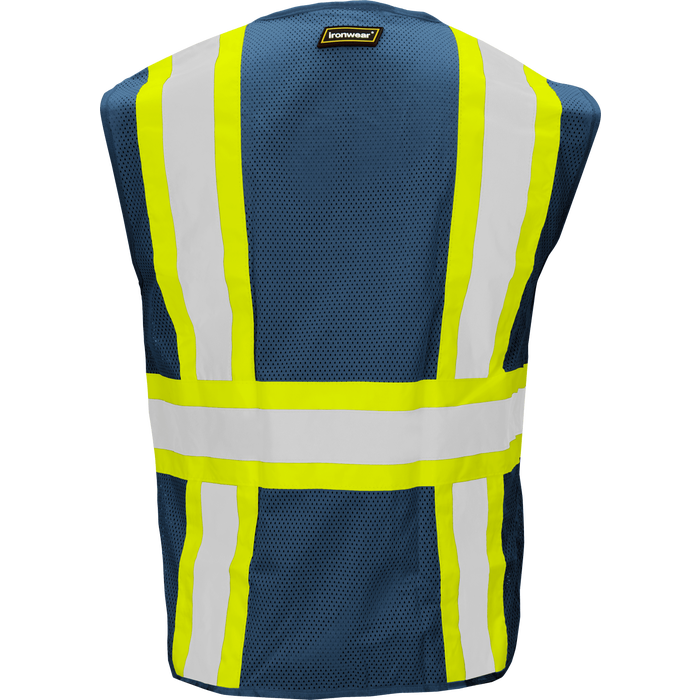 1287-Z-RD - Safety Vest with Zipper and Radio Clips image 4