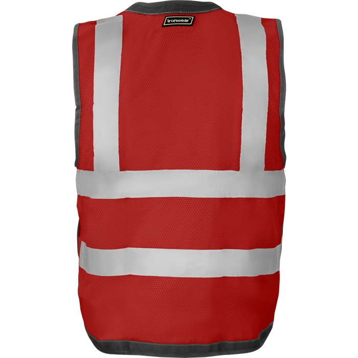 1279-S-RD-CID - Surveyor Safety Vest with Snaps, Radio Clips, and ID Pocket image 8