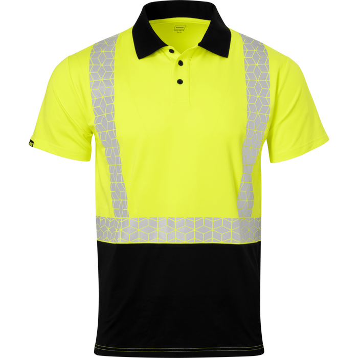 7191 - Premium Hi Vis Class 2 Polo with Elastex and GeoFlect Tape image 0