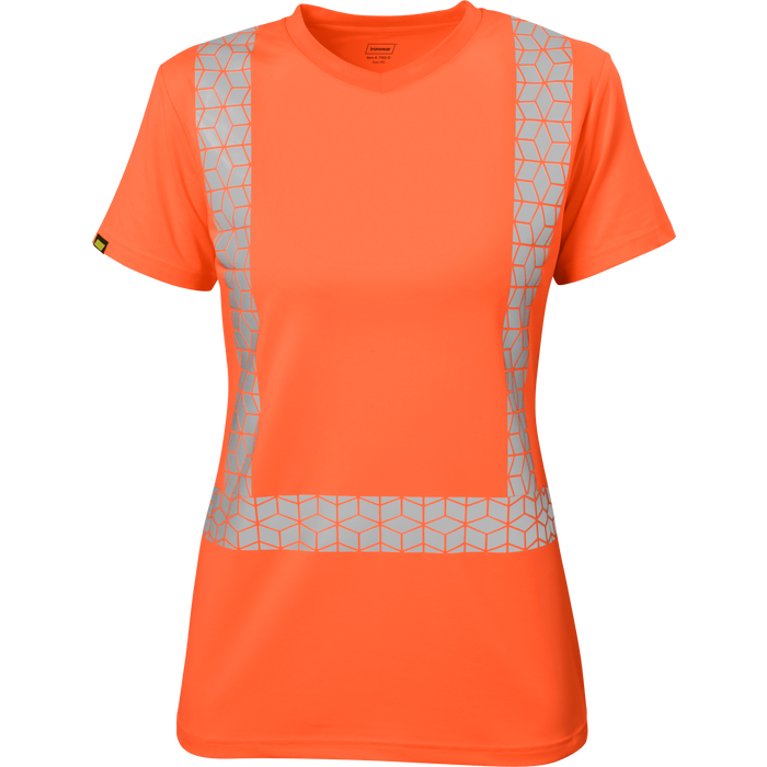 7102 - Premium Women's Fit Hi Vis Class 2 V-Neck with Elastex and GeoFlect Tape image 6