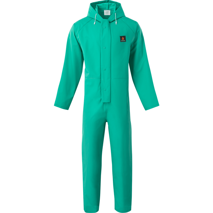 9030 - Green PVC Rain and Chemical Resistant Coverall image 0