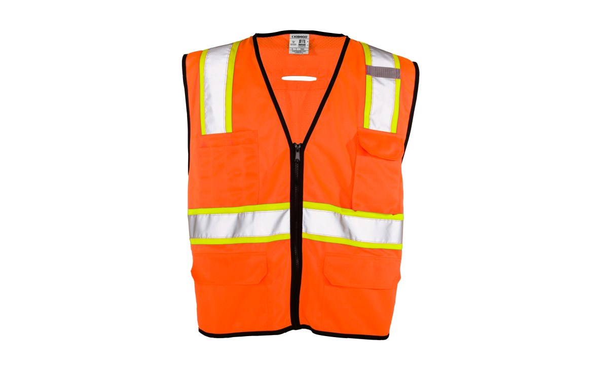 Kishigo® 1580 - ANSI Class 2 6 Pocket Contrast Vest, Economy image 0