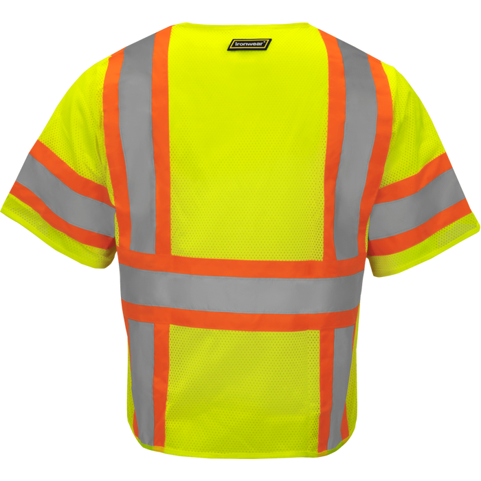 1293-BRK-RD - ANSI Class 3 Breakaway Safety Vest with Radio Clips image 1
